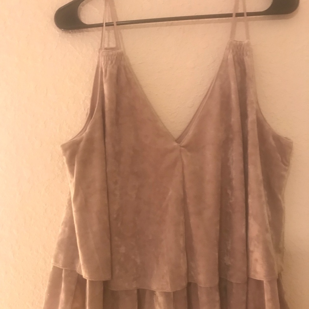 American Eagle Peplum Velvet Top